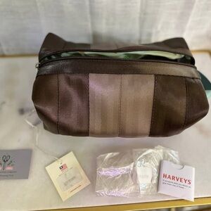 Harveys Brown and Tan Toiletry Bag